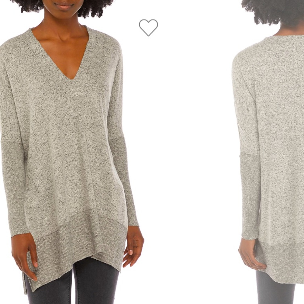 🔴 EUC Chance Or Fate • Oversized Drop Shoulder Split Hem Tunic Sweater Juniors S